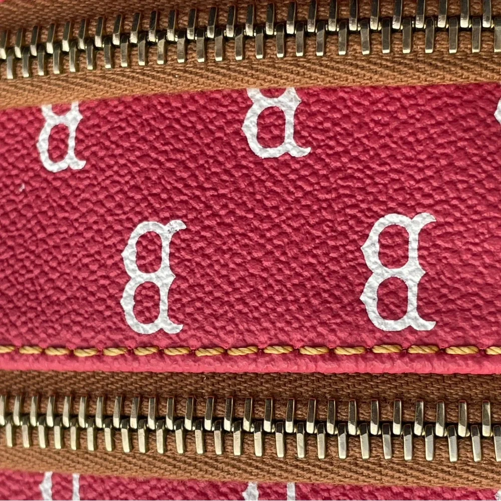 Dooney & Bourke Red Crossbody Bag with Geometric Pattern - Picture 5 of 12